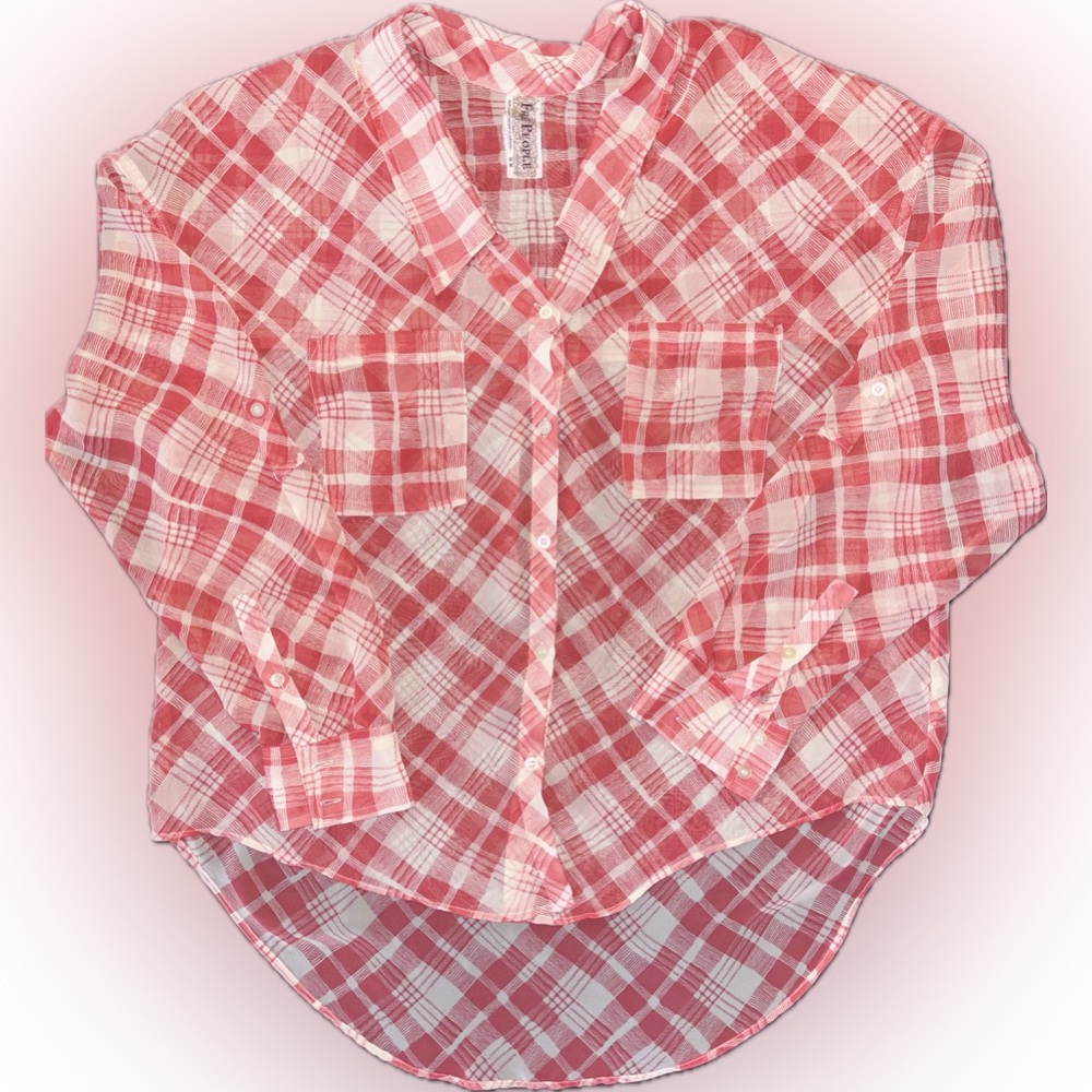 Free People Oversized Flowy Button-down